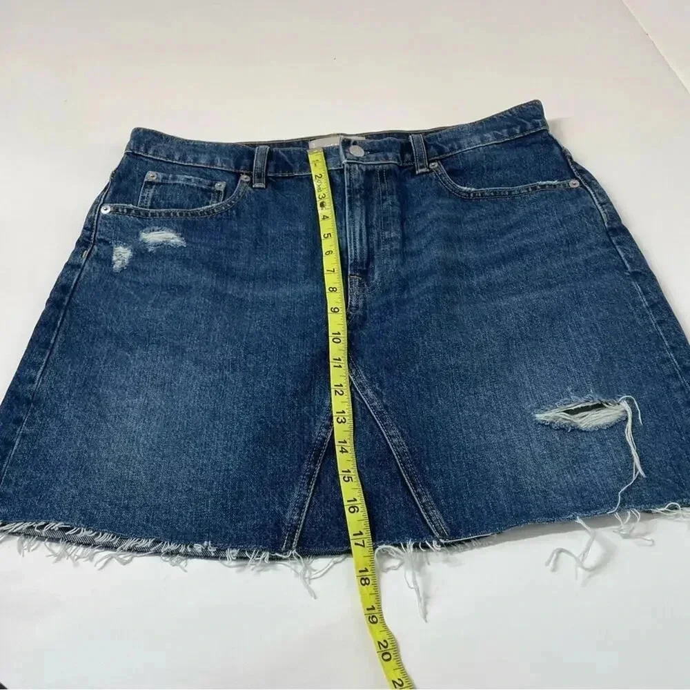 Everlane Reconstructed Denim Mini Skirt Size 32